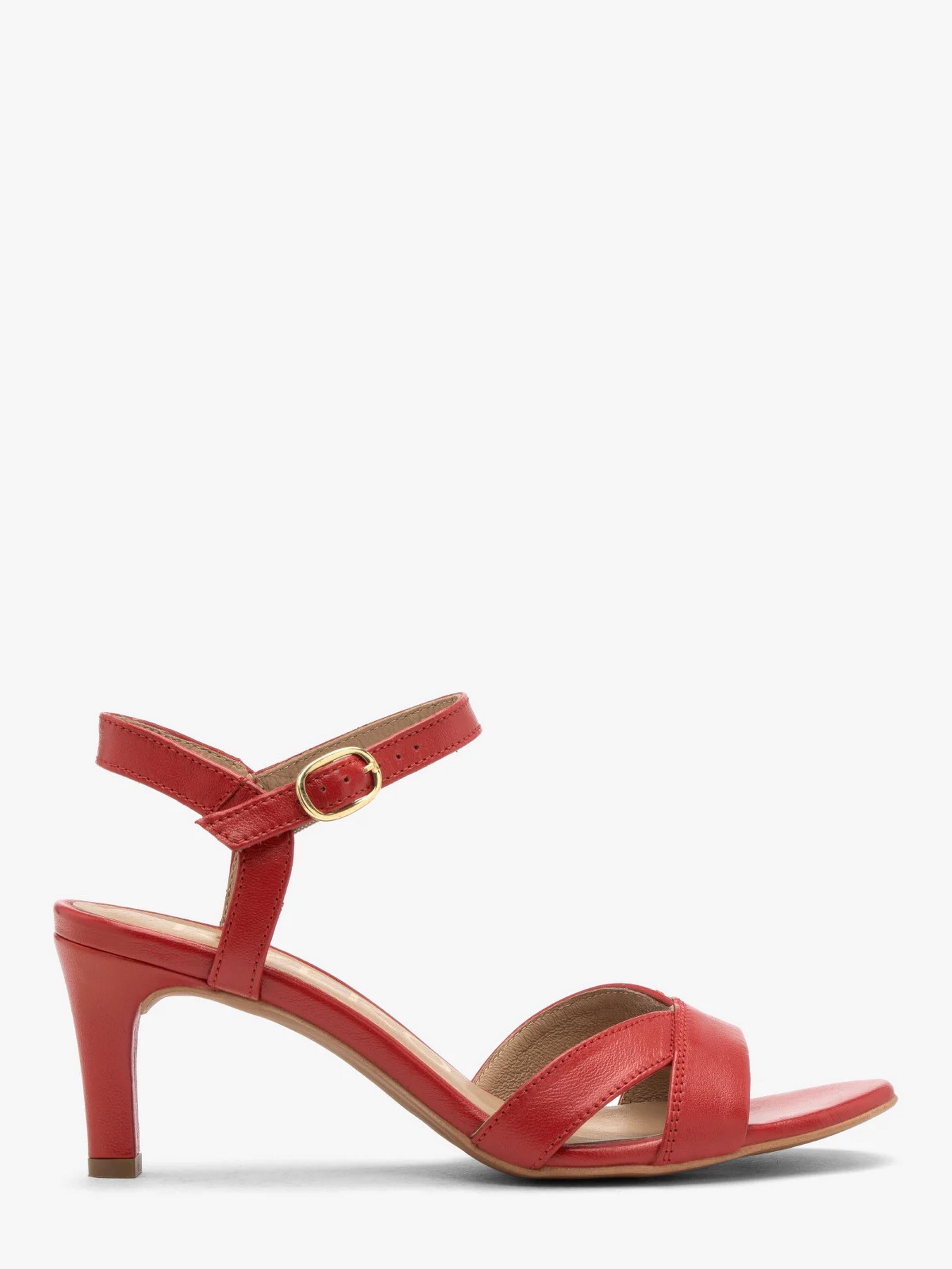 Босоножки женские кожаные RYLKO на среднем каблуке р. 40 Красный (6TG53_T9 __IW)