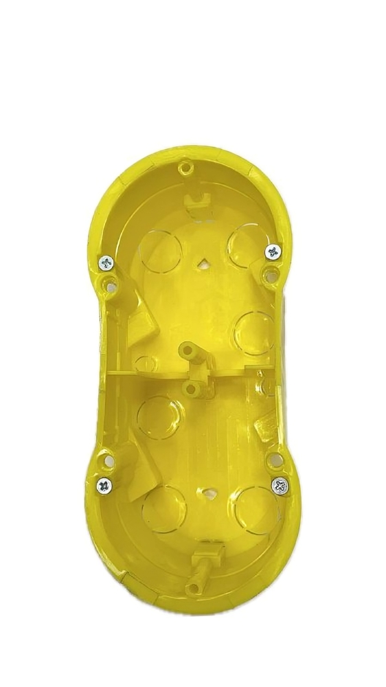 Коробка установча в бетон 2-х місна РК 2х60 Жовтий (20282) Коробка установча в бетон 2-х місна РК 2х60 Жовтий (20282)