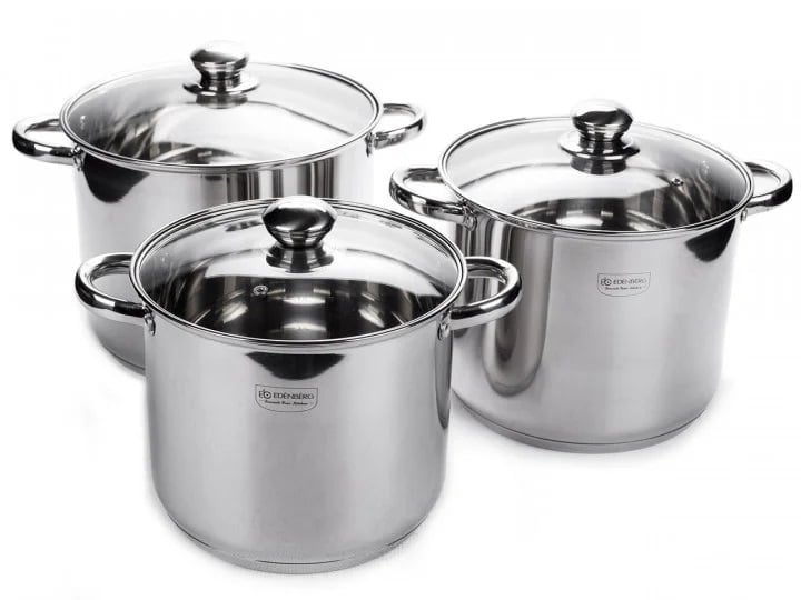 Набор кастрюль с крышками Edenberg EB-525 (7,2/9,0/11,2 л)