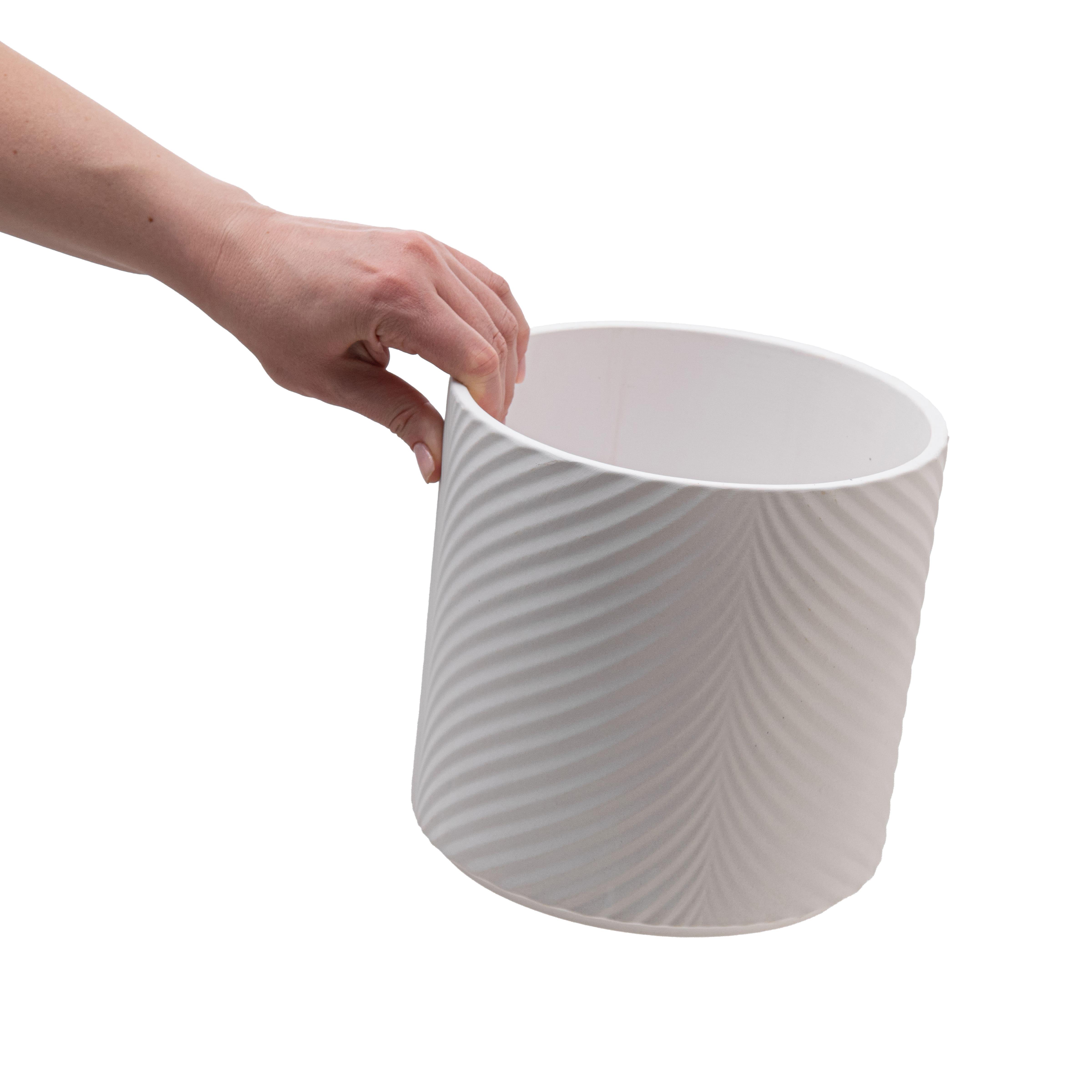 Набор кашпо для цветов керамические elemi Листок круглый 1,3 л/2,3 л/4,5 л Белый (УТ-00094683) - фото 13