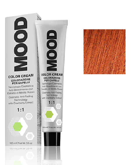 Крем-фарба для волосся Мood Сolor з аміаком 100 мл 7/44 Насичений мідний блондин