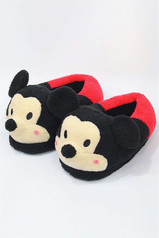 Тапочки Микки Маус р. 35-43 Черный/Красный (6064)