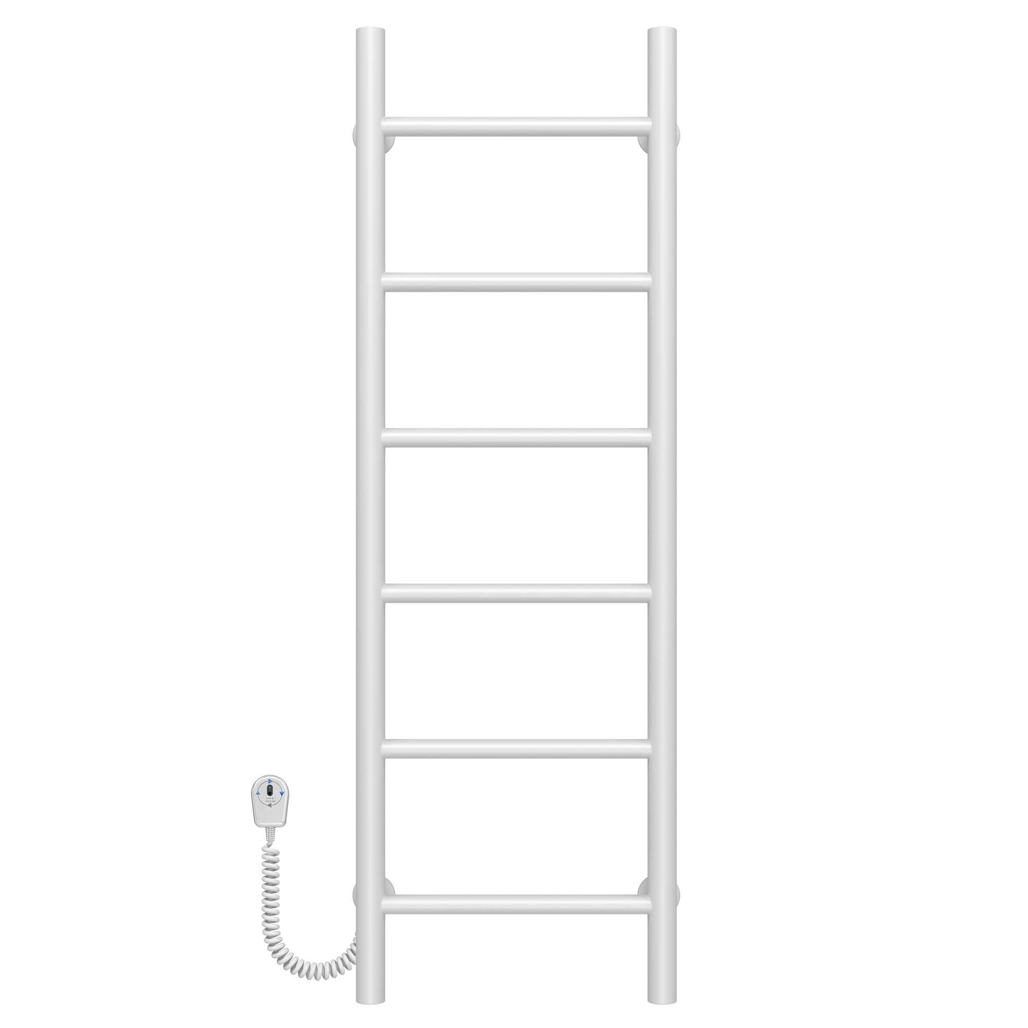 Полотенцесушитель электрический Deffi Орион П6 EF16 левое подключение нержавеющая сталь 200х1000 мм Белый (C.OR.100.20.6.EWL5)