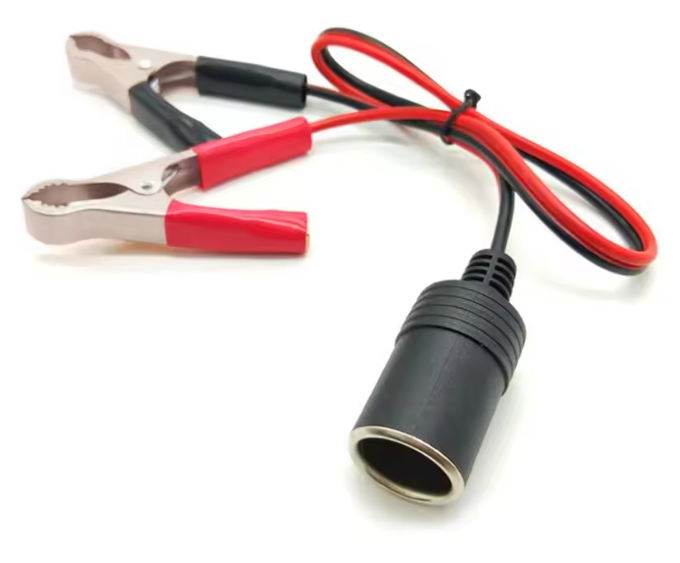 Гнездо прикуривателя с крокодилами для подключения к аккумулятору 12V 20 см Black (fcd9cca6)