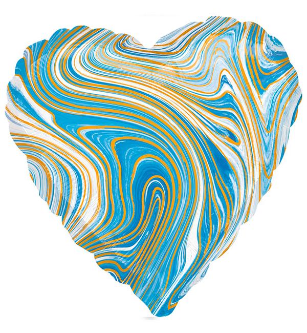 Повітряні кульки Heart Graine Ø 43 см Блакитного