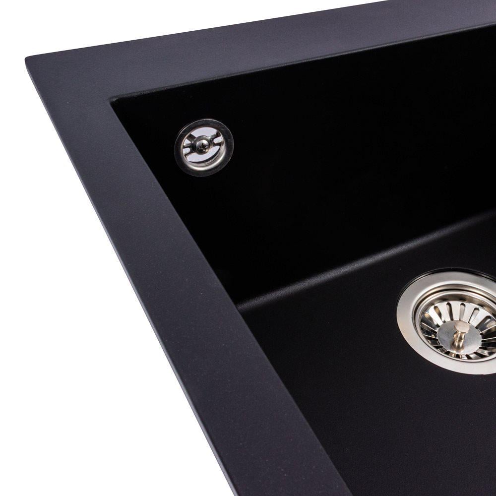 Мийка гранітна Valeso 5050 GALAX/змішувач Q411MB/сифон (000051065) - фото 5 Мийка гранітна Valeso 5050 GALAX/змішувач Q411MB/сифон (000051065) - фото 5