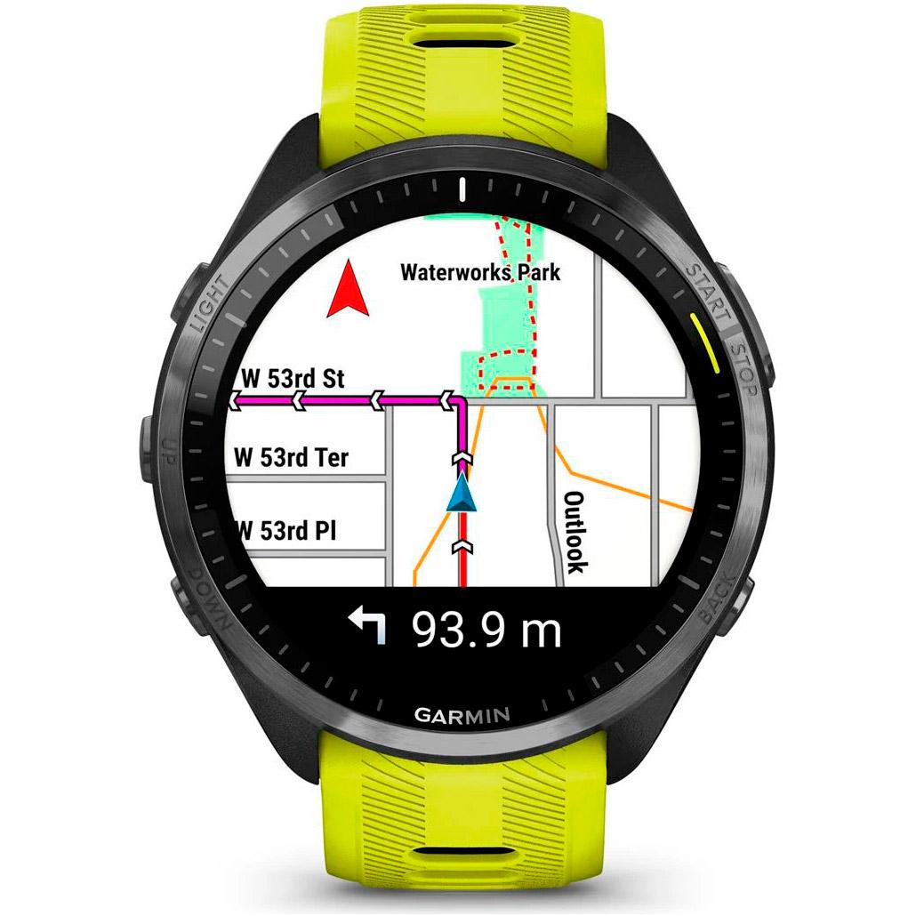 Смарт-часы Garmin Forerunner 965 Carbon Gray DLC Titanium Bezel with Black Case and Amp Yellow/Black Silicone Band (010-02809-02/12) - фото 3