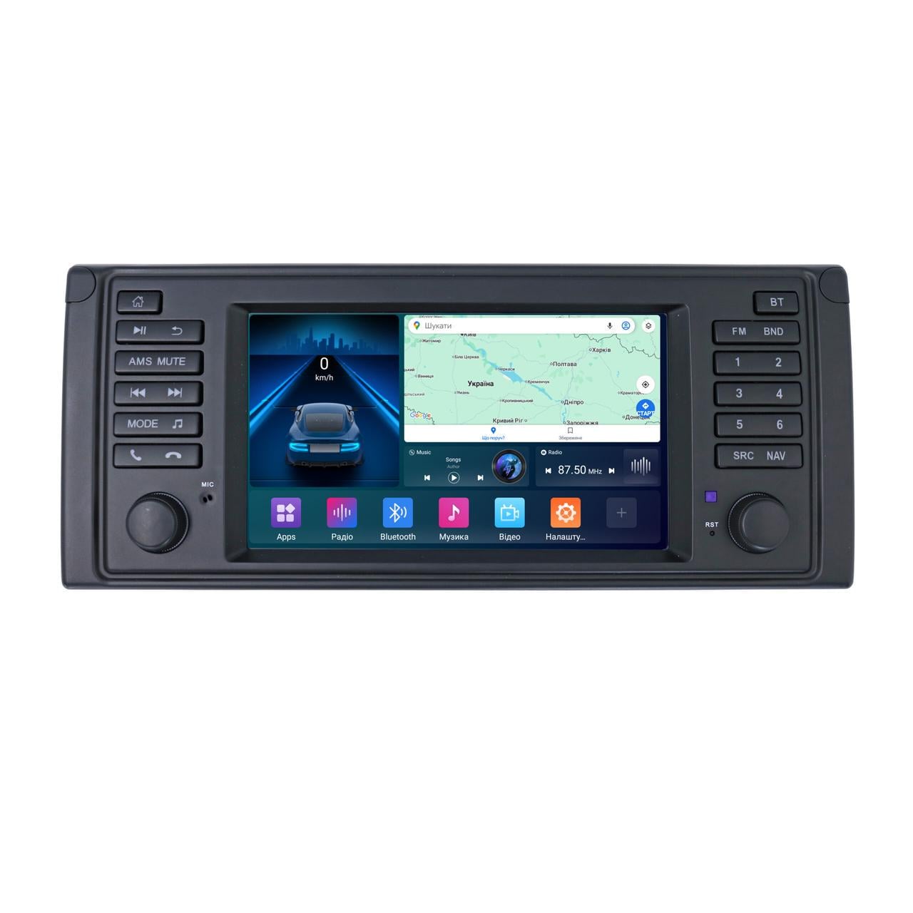 Автомагнітола QIV Q2 BMW E53 7 дюймів 4/64 (7 дюймів QLED 8core 7862 4/64 4G CarPlay/Android Auto)