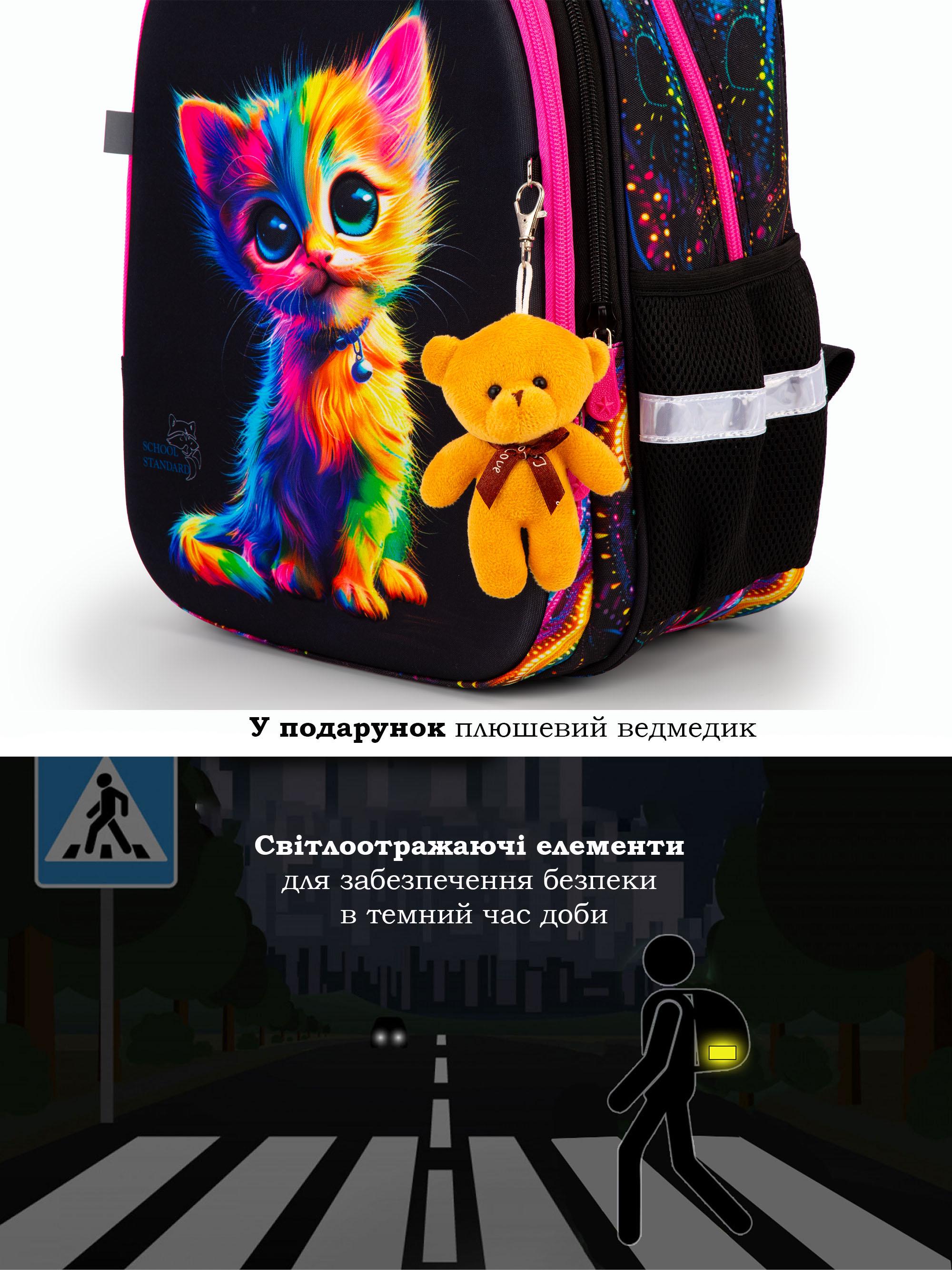 Школьный набор для девочки School Standard Кот 6в1 для младших классов ортопедический 38х30х18 см (170-52) - фото 9