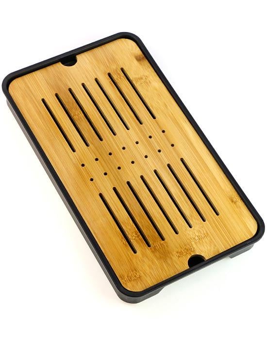 Поднос-чабань для чайной церемонии Хуннань 31,5х19,2х3,5 см Черный (OS-TT2520) - фото 4 Поднос-чабань для чайной церемонии Хуннань 31,5х19,2х3,5 см Черный (OS-TT2520) - фото 4