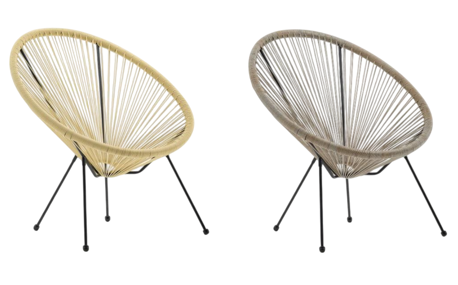 Лаунж-стул сталь/полиэтилен 72х83х80 см 2 шт. (cc3af458)