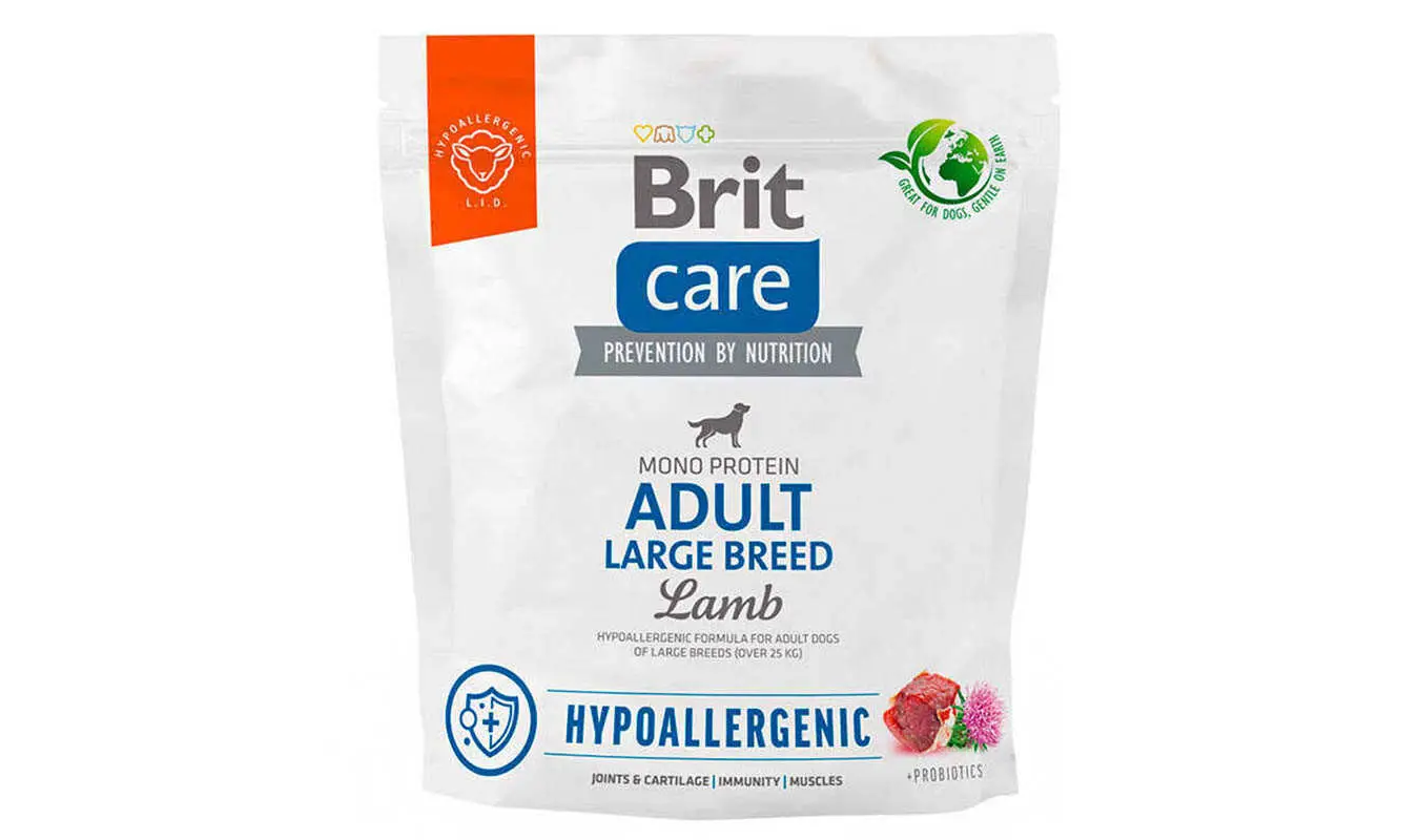 Корм сухий для великих порід Brit Care Hypoallergenic з ягням 1 кг (172220) - фото 1