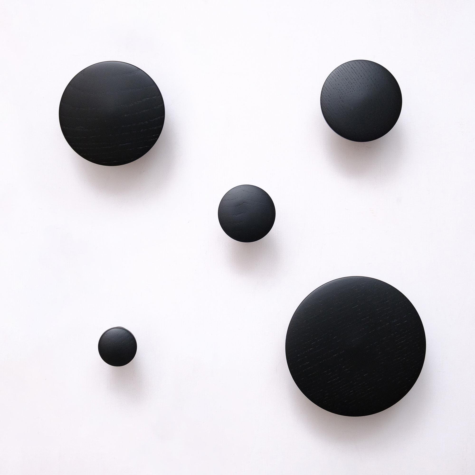 Набор деревянных крючков для одежды ø 35-120 мм 5 шт. Черный (50123)