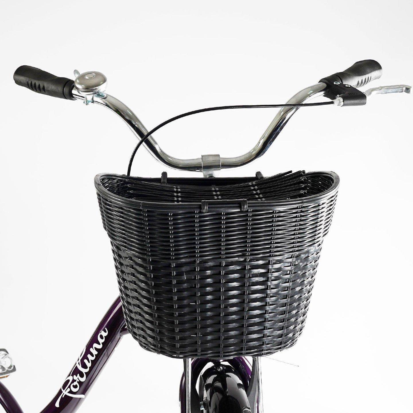 Велосипед городской Corso Fortuna с корзиной и багажником рама 20"/28" Фиолетовый - фото 5 Велосипед городской Corso Fortuna с корзиной и багажником рама 20"/28" Фиолетовый - фото 5