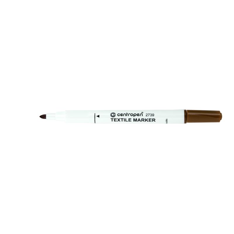 Маркер по ткани Centropen Textile 2 мм Коричневый (2739/07)