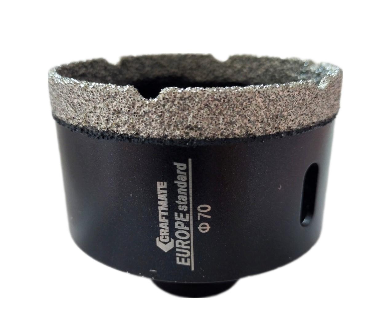 Алмазная коронка Craftmate 70 мм М14 сухое сверление для УШМ