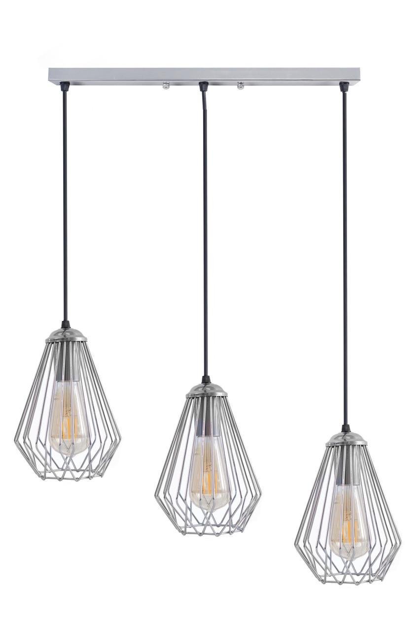 Подвесной светильник MSK ELECTRIC Silvia с тремя плафонами под лампы Е27 Хром (NL 05371-3 CR) - фото 2 Подвесной светильник MSK ELECTRIC Silvia с тремя плафонами под лампы Е27 Хром (NL 05371-3 CR) - фото 2