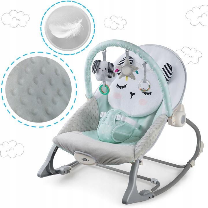 Крісло качалка шезлонг Nukido з вібрацією М'ятний (705101) - фото 6 Крісло качалка шезлонг Nukido з вібрацією М'ятний (705101) - фото 6