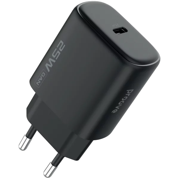 Зарядное устройство сетевое Proove Silicone Power 2 25W USB-C PD Черный (WCSP25010001)