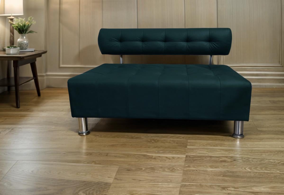 Диван офисный Tobi Sho Стелс со спинкой без подлокотников 1800x560x750 мм кожзам Морская волна (2215)