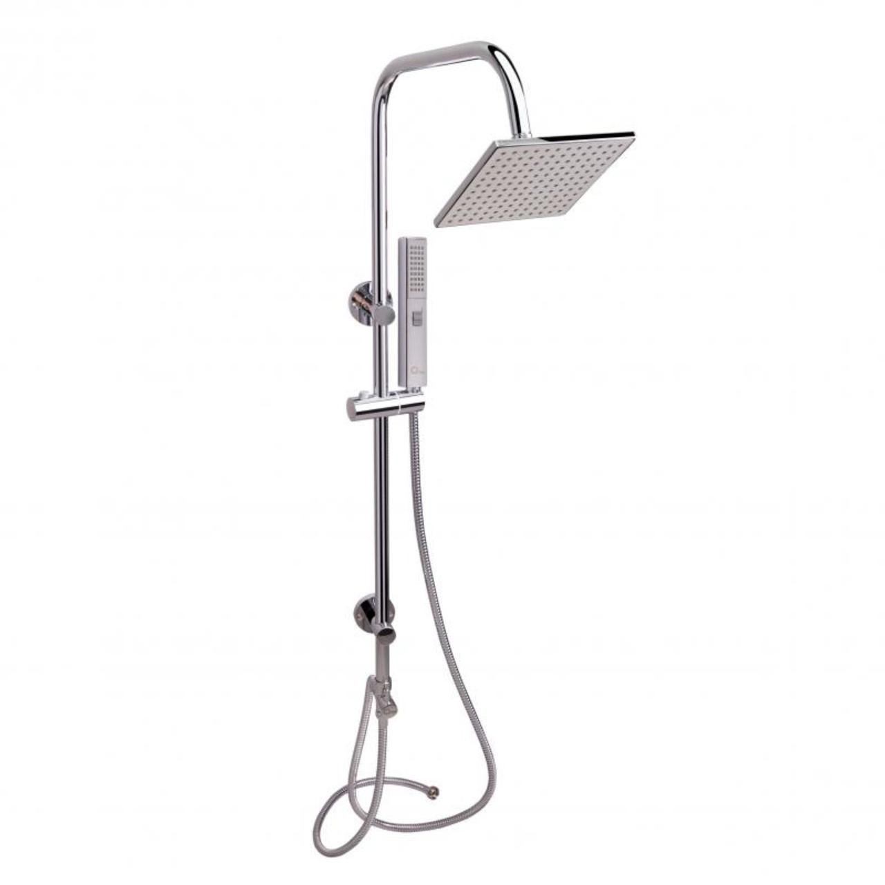 Душевая стойка универсальная Qtap Plava на два потребителя 1015 мм прямоугольная Chrome (QT1001CRM)