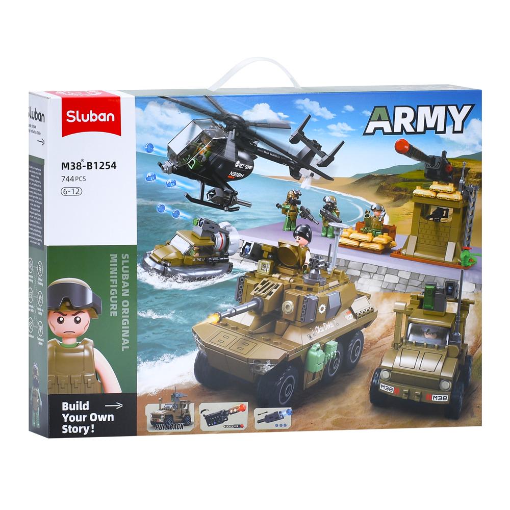 Конструктор Sluban военный 744 дет. (M38-B1254)