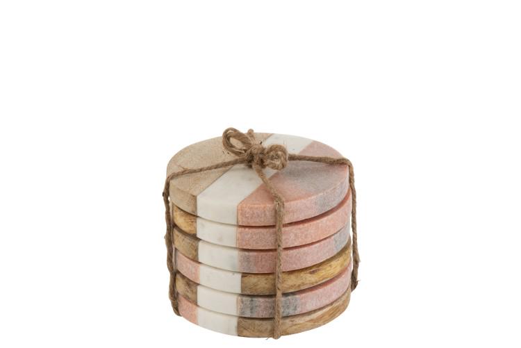 Подставки под чашки J-LINE 6 шт.