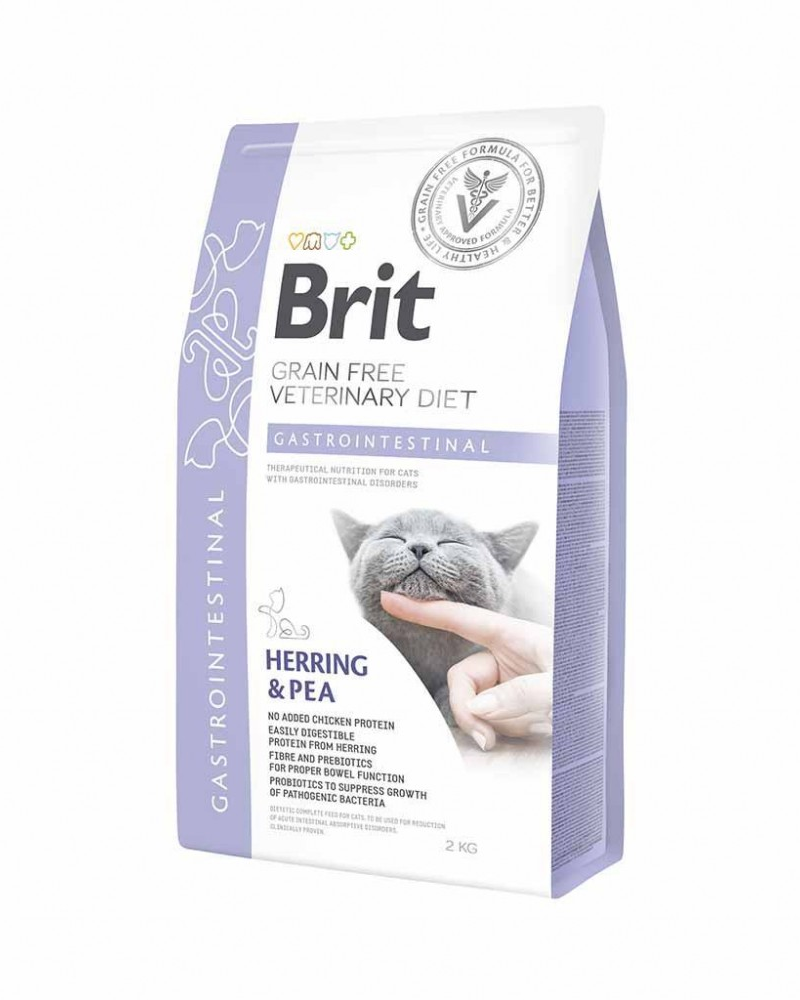 Корм сухий Brit GF VetDiet Cat Gastrointestinal для котів при порушеннях травлення з оселедцем/лососем/яйцем та горохом 2 кг Корм сухий Brit GF VetDiet Cat Gastrointestinal для котів при порушеннях травлення з оселедцем/лососем/яйцем та горохом 2 кг