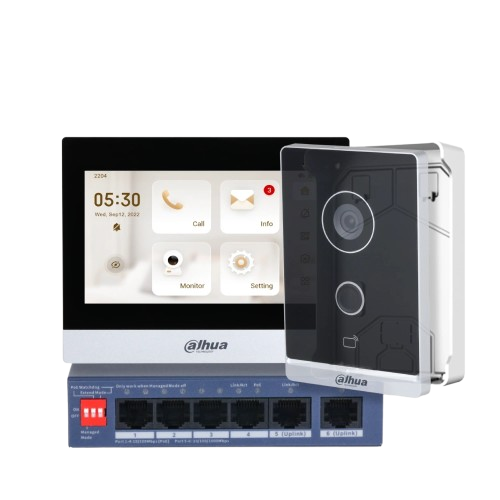 Видеодомофон Dahua KIT TOP - V1 7" Wi-Fi Micro SD до 64 Гб Белый (31153240)