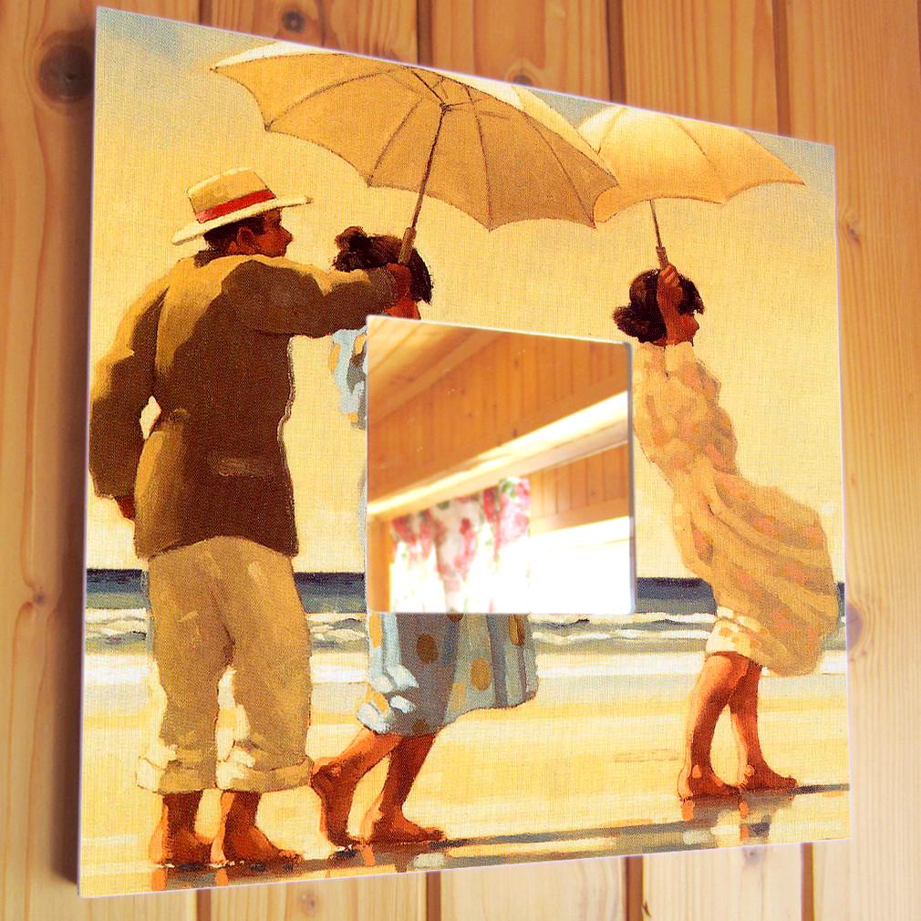 Зеркало с рисунком картины Джека Веттриано "На пикник" 260х260 мм (M00259)