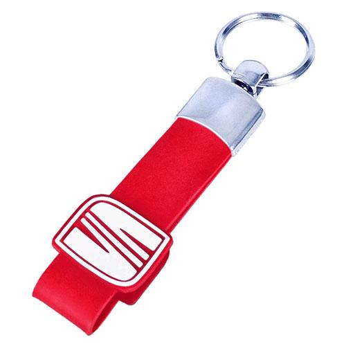 Брелок с резиновым ремешком SEAT Red
