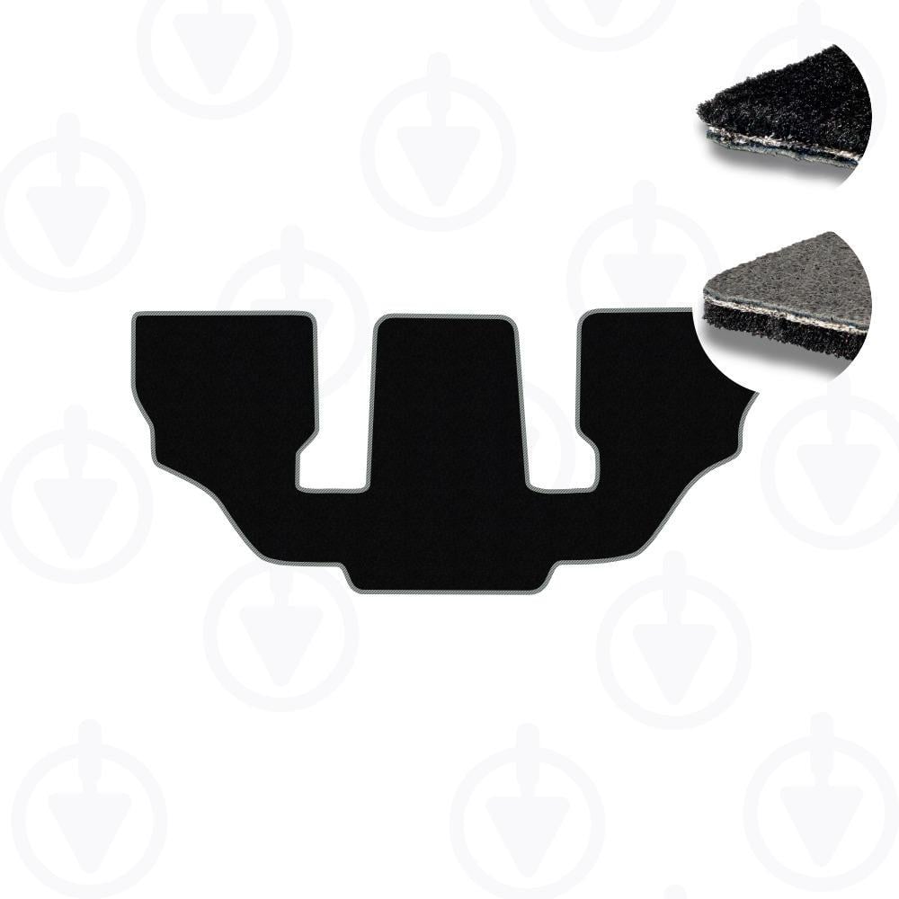 Килимок Star-Tex в 3-й рядок для BMW X7 G07 2019- р. 6 місць текстиль/Fortuna Чорний/Сірий (15168-64-81-85)