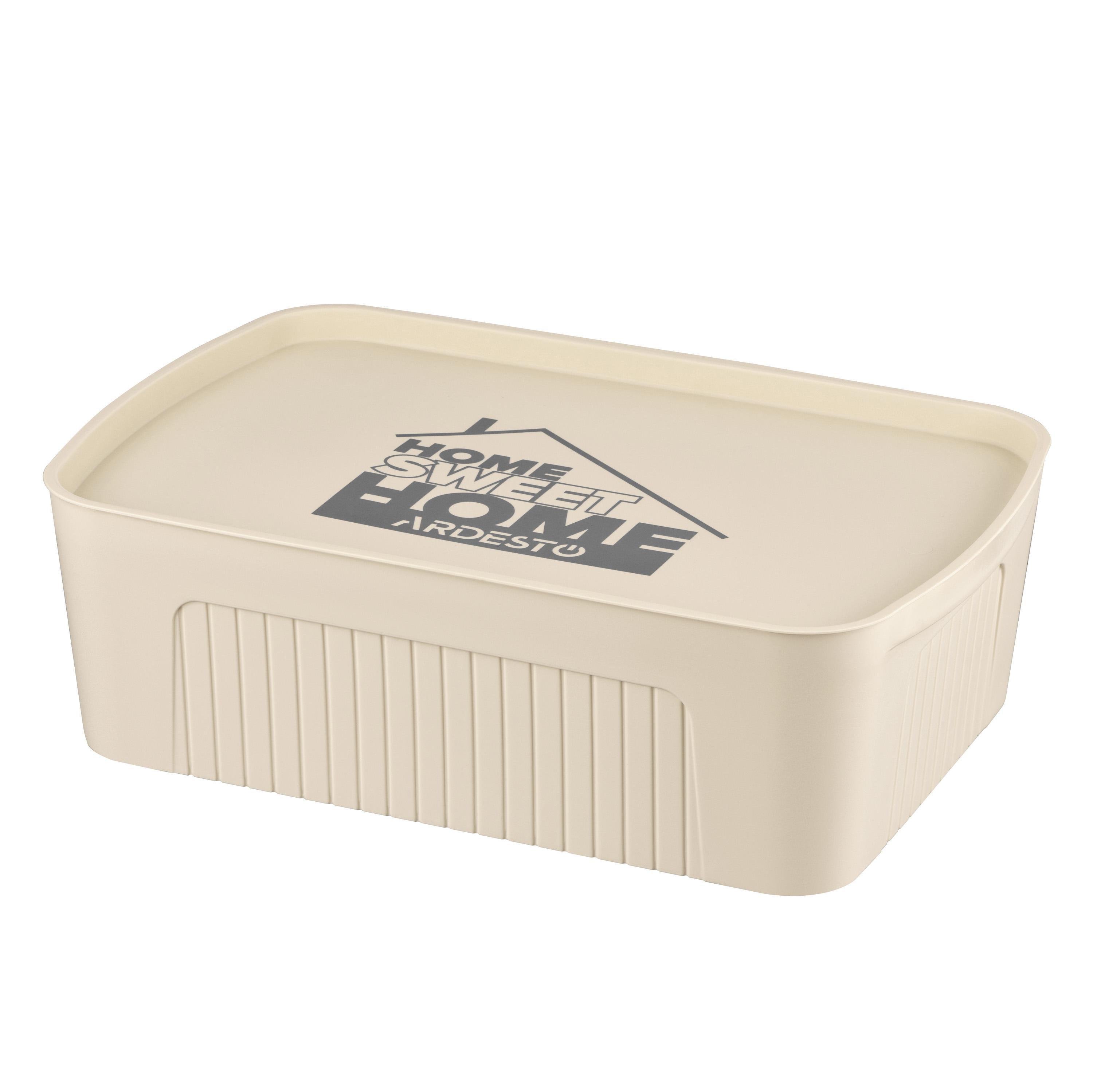 Корзина для хранения Ardesto пластиковая 455x310 мм Бежевый (ERC-ARHC2513B)