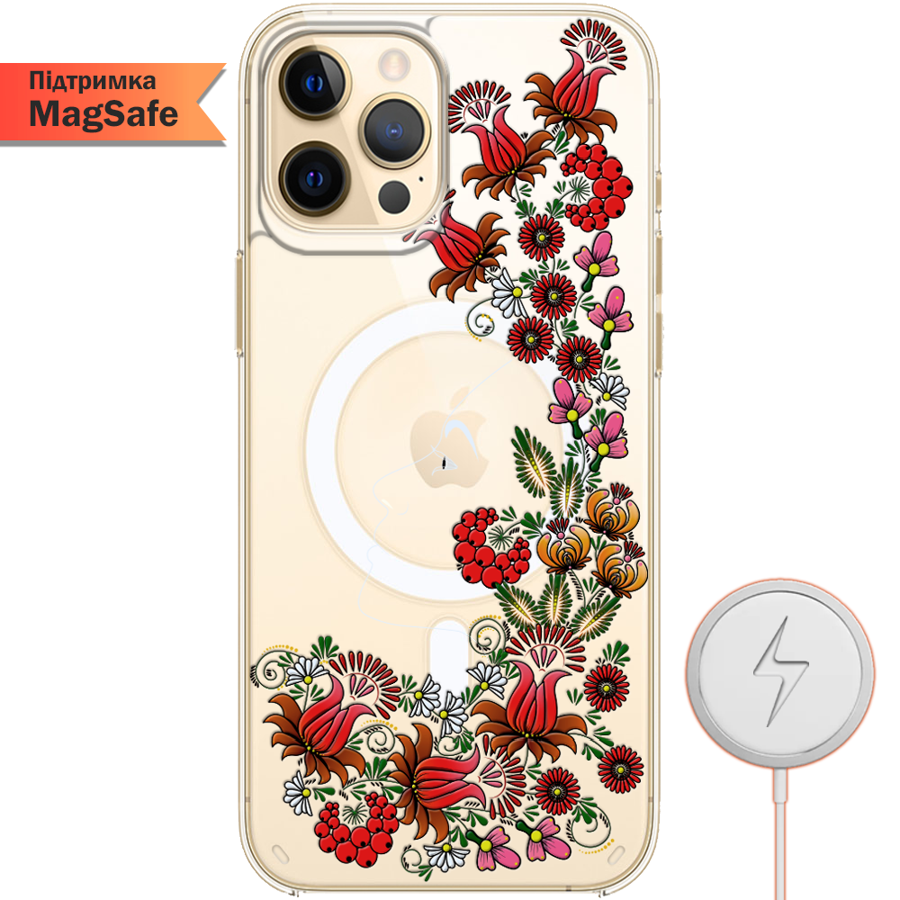 Чехол BoxFace iPhone 12 Pro Max 3D Ukrainian Muse Прозрачный силикон с поддержкой MageSafe (41085-bk64-41499)