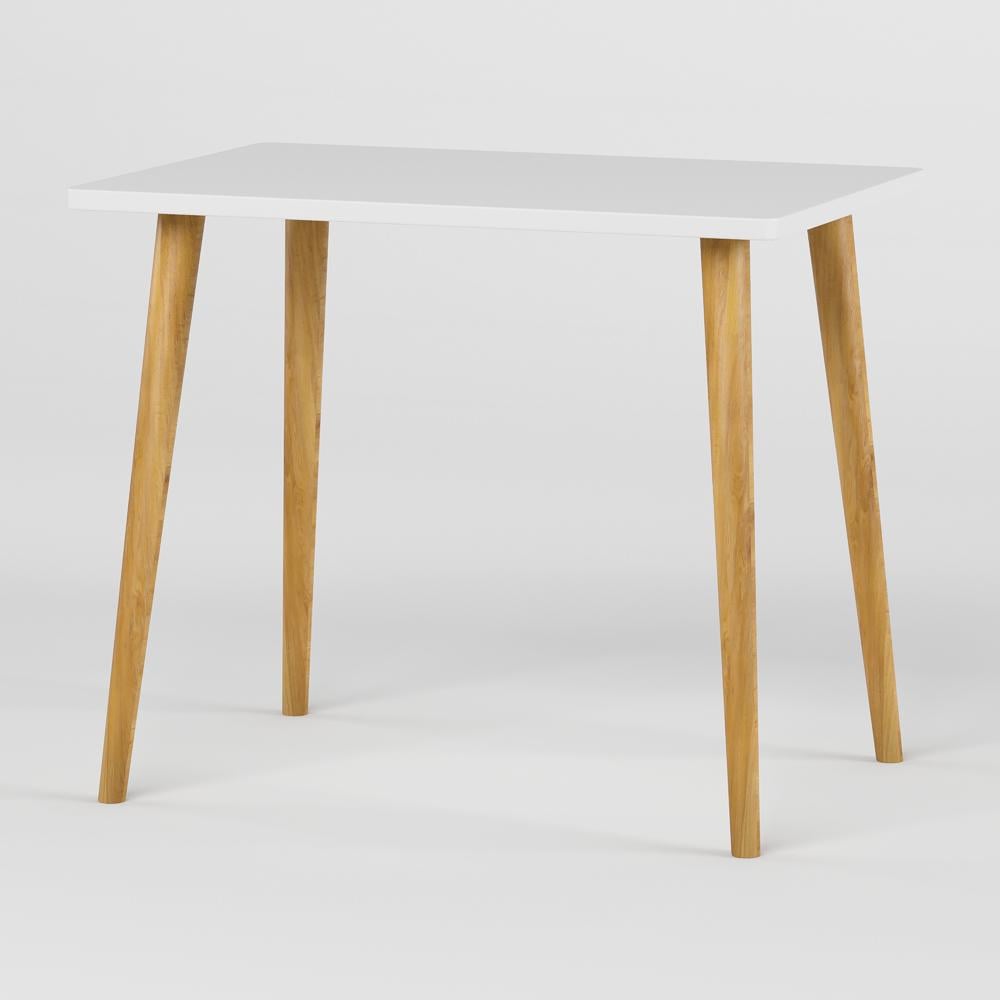 Обеденный стол Lion Маями-2 деревянные ножки 900х600х730 мм Нимфея Альба Белый (26430435) - фото 2 Обеденный стол Lion Маями-2 деревянные ножки 900х600х730 мм Нимфея Альба Белый (26430435) - фото 2