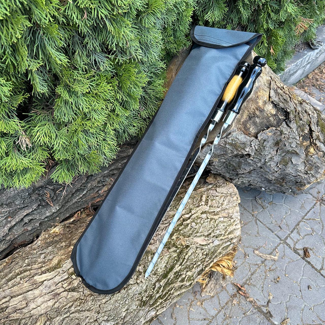 Чохол-сумка Metalzavod із клапаном на липучці на 8 шампурів 75х20х2 см Сірий (CHHL-KLPN-SHMP8-GY) - фото 3 Чохол-сумка Metalzavod із клапаном на липучці на 8 шампурів 75х20х2 см Сірий (CHHL-KLPN-SHMP8-GY) - фото 3