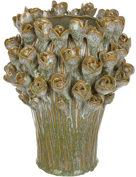 Ваза керамическая Крокусы 24 см Зеленый Ваза керамическая Крокусы 24 см Зеленый