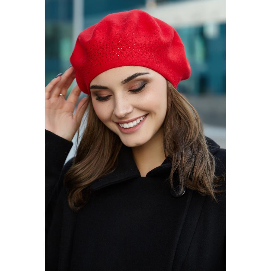 Берет женский двойной мягкий Braxton 5119-1 one size Красный