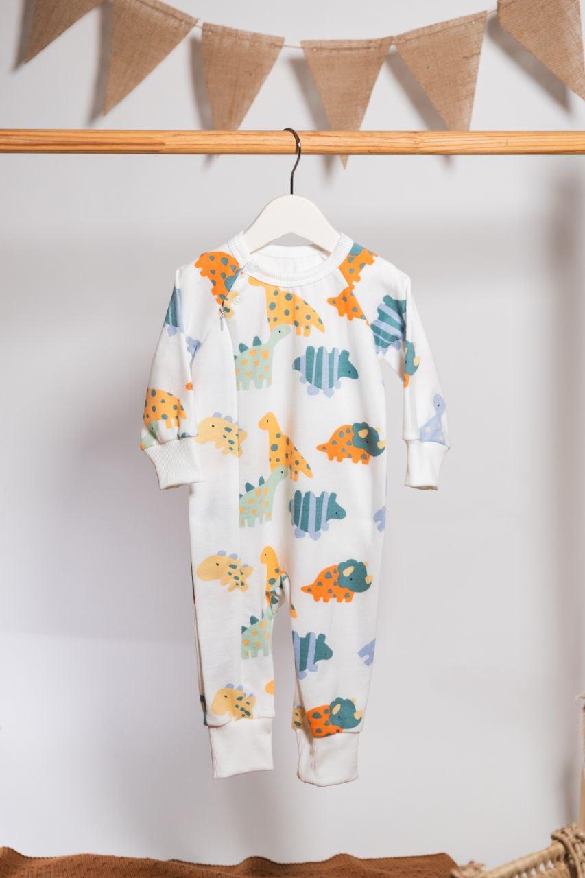 Ромпер для малюка на блискавці Діно двонитка з начосом 68 см (2749423008) - фото 2 Ромпер для малюка на блискавці Діно двонитка з начосом 68 см (2749423008) - фото 2