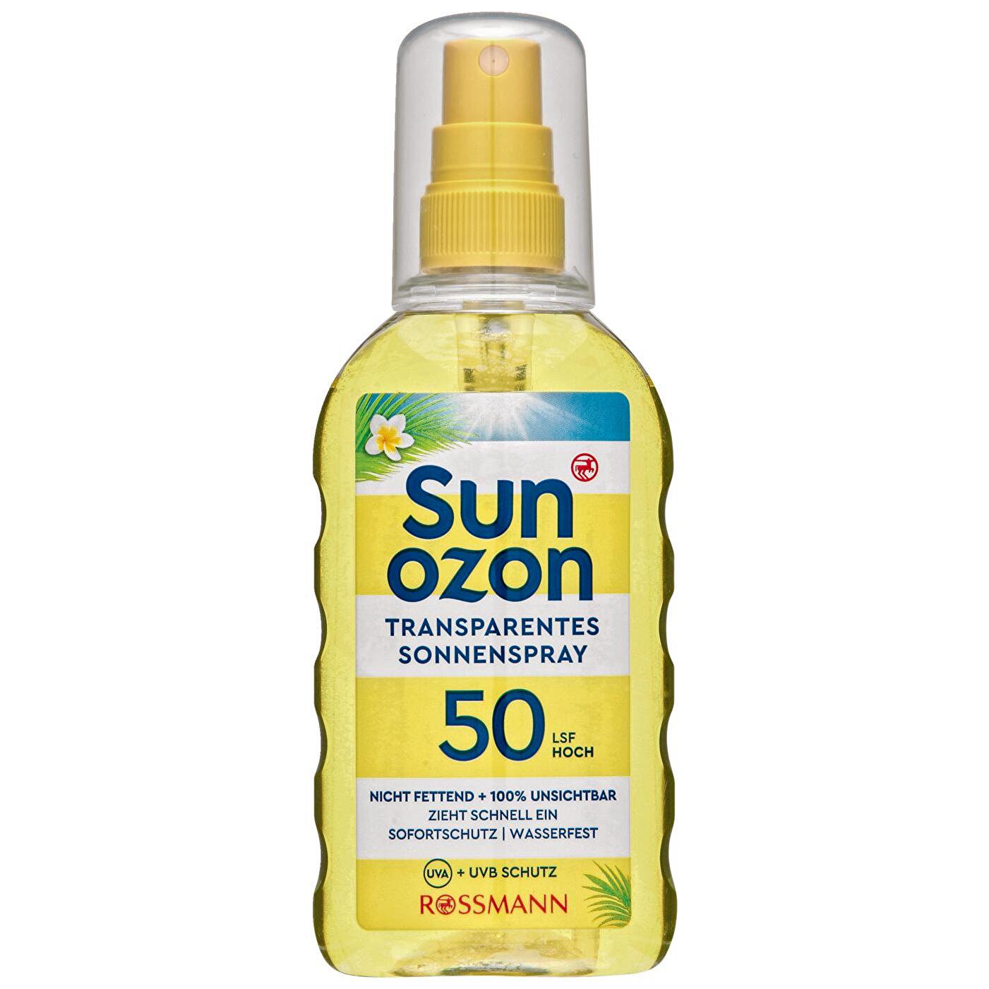 Спрей солнцезащитный Sun Ozon Transparentes Sonnenspray LSF 50 200 мл (341) - фото 1