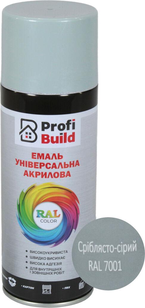 Аэрозольная краска Profi Build RAL 7001 400 мл Светло-серый (0102328) Аэрозольная краска Profi Build RAL 7001 400 мл Светло-серый (0102328)