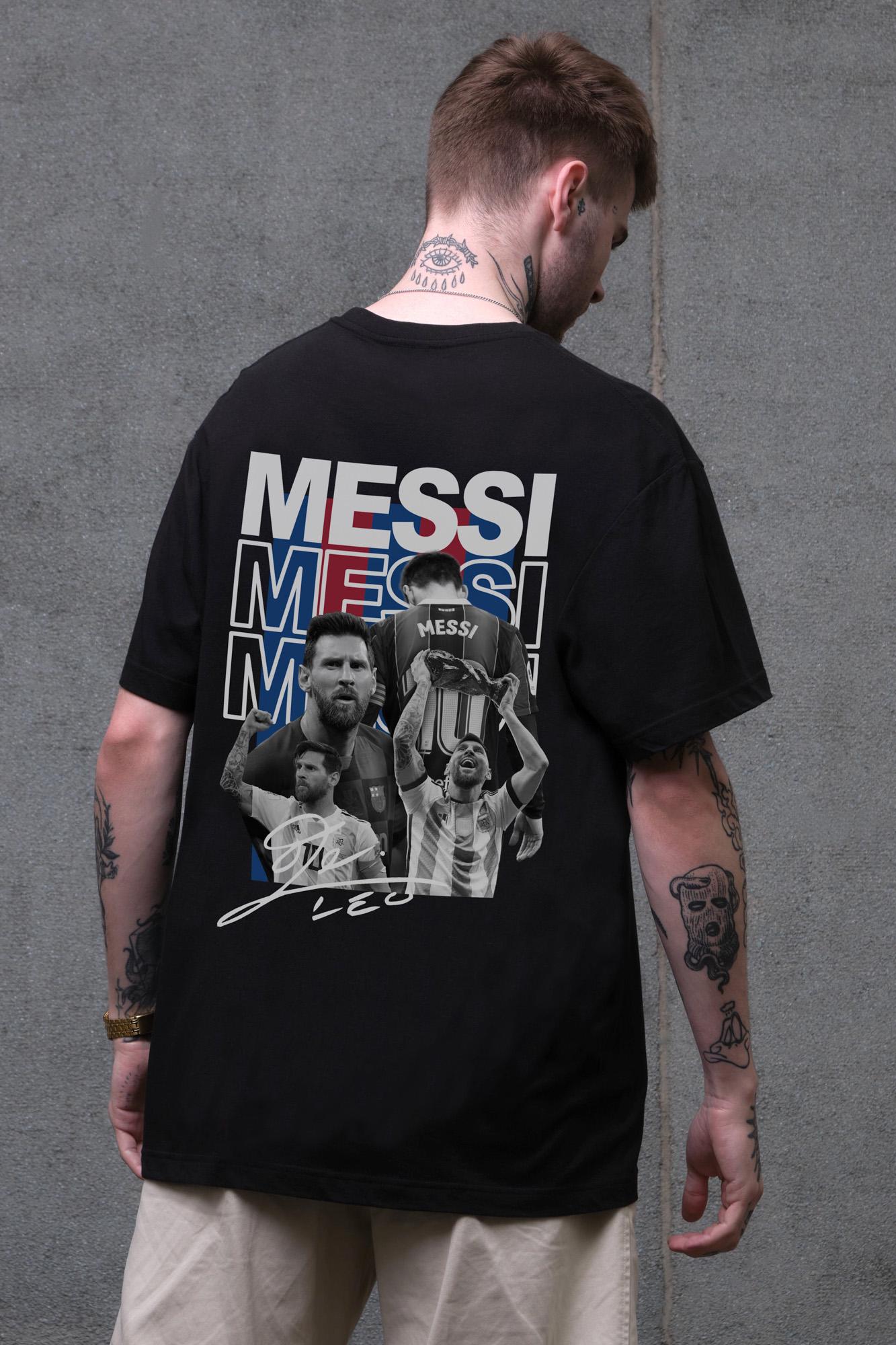 Футболка оверсайз Without С Принтом Messi 2XL/3XL Black (2XL/3XL8056261 8056262)