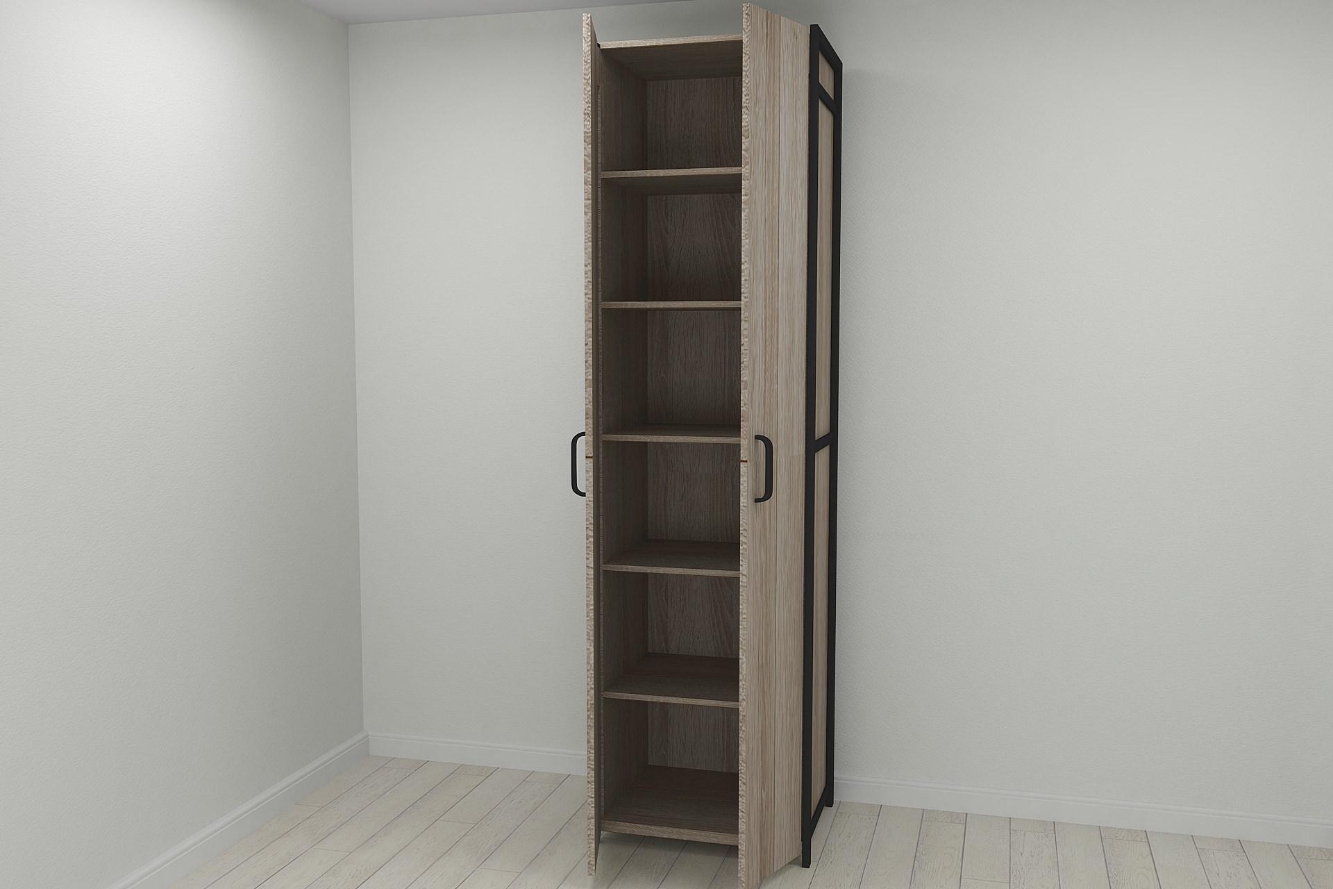 Шкаф-гардероб Ferrum-decor Коннект Уни секция 7 металл/ДСП 16 мм 220x60x50 см Черный/Дуб Сонома Трюфель (FRD-104562) Шкаф-гардероб Ferrum-decor Коннект Уни секция 7 металл/ДСП 16 мм 220x60x50 см Черный/Дуб Сонома Трюфель (FRD-104562)