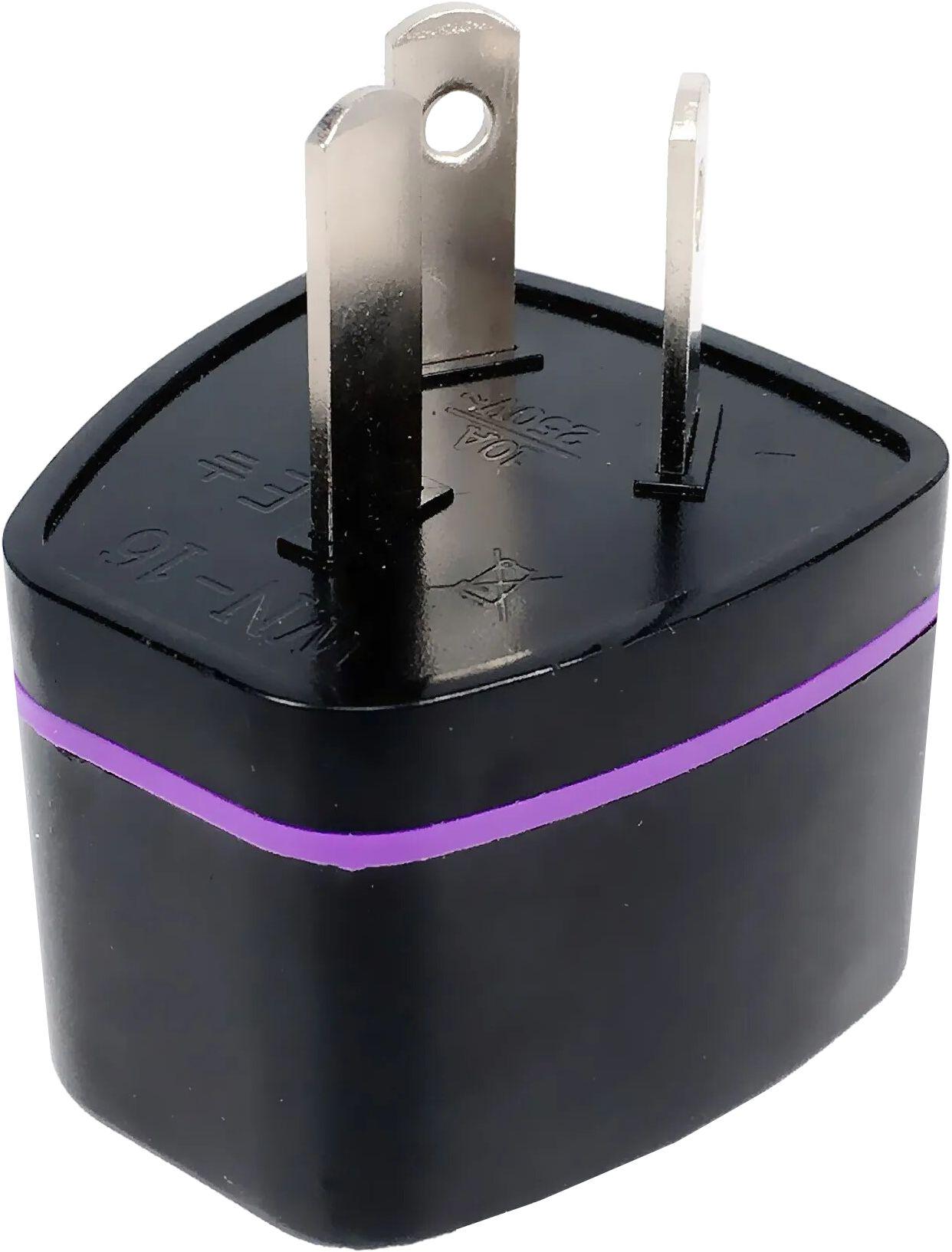 Переходник сетевой дорожный 3 Pin AU/NZ на US/UK/AU вилку Черный (c4ea8739)