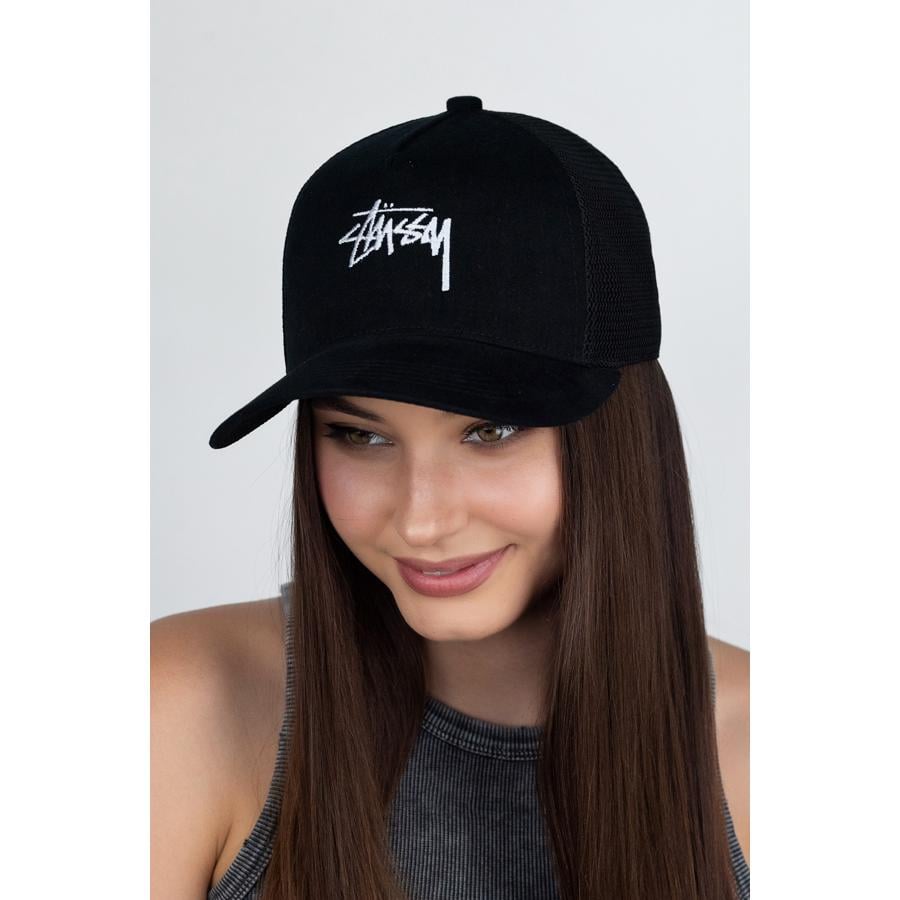 Бейсболка Braxton 1532-1 с сеткой котоновая на регуляторе размера Черный/Белый