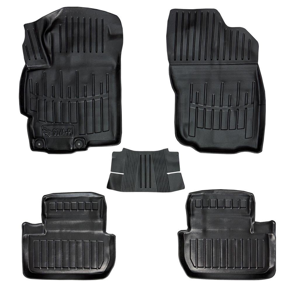 Коврики в салон SOVA-PL для Mitsubishi Lancer X 2007-2015 резиновые 5 шт. Черный (28800478)