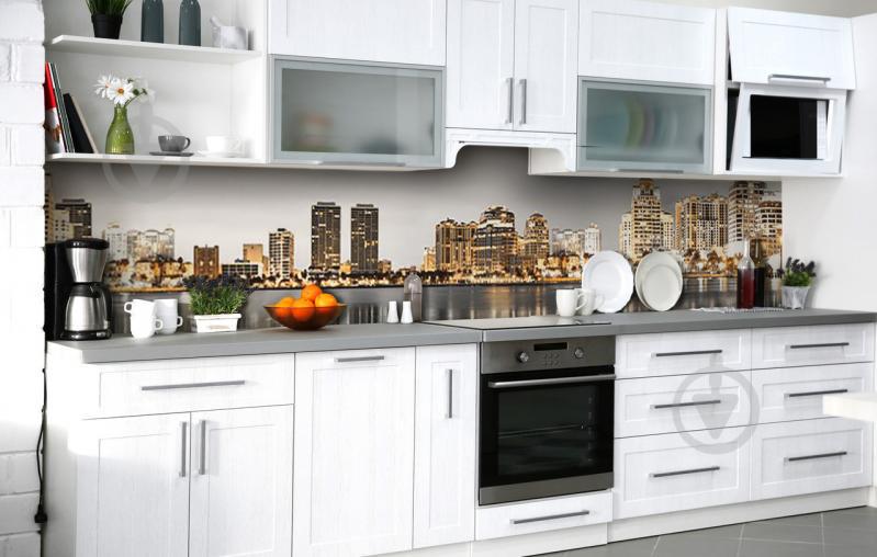 Скинали на кухню Zatarga «Даунтаун» 600х2500 мм виниловая 3Д наклейка кухонный фартук самоклеящаяся Скинали на кухню Zatarga «Даунтаун» 600х2500 мм виниловая 3Д наклейка кухонный фартук самоклеящаяся