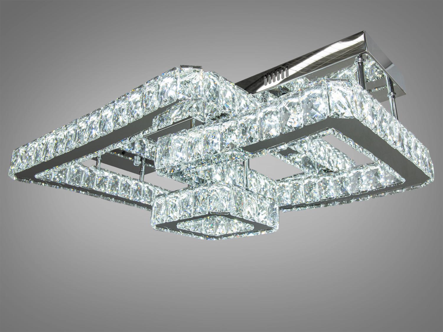 Люстра хрустальная светодиодная 78 Вт Хром (7707-3A/HR)