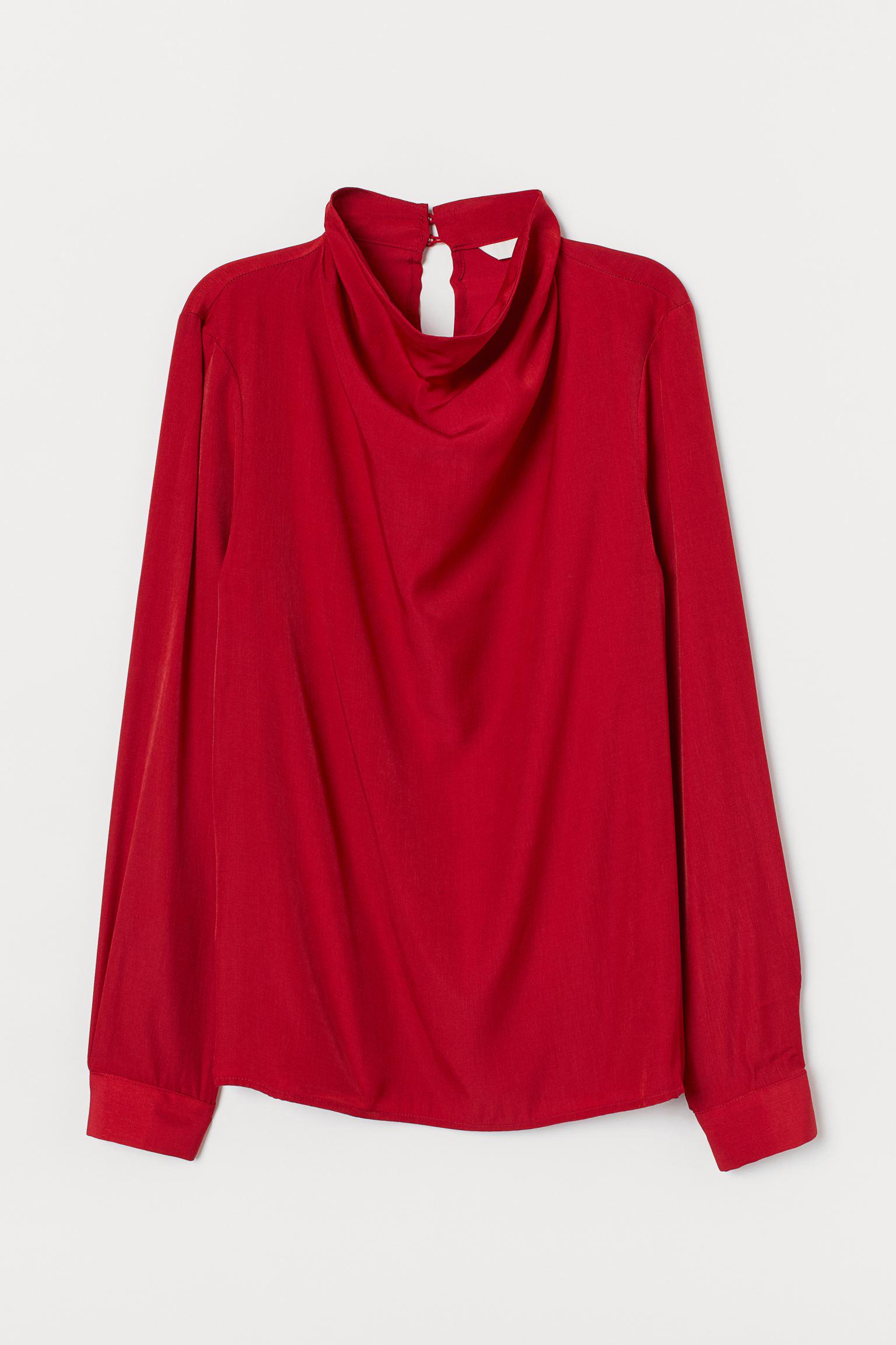 Блуза H&M р. 34 Красный (2412782874)