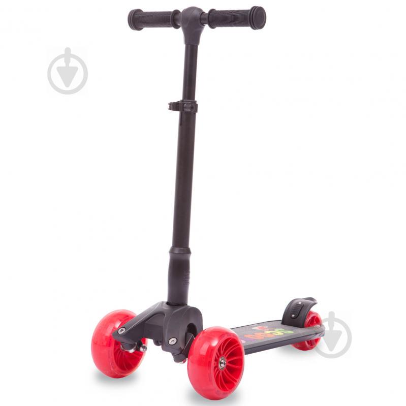 Самокат с наклоном руля XINZ XZ-3018 62x51x58см Черный-красный (AN0910)
